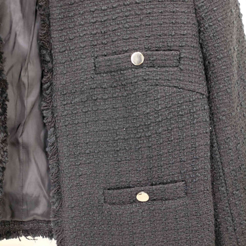 エイチアンドエム H&M ツイードノーカラージャケット レディース EUR:42