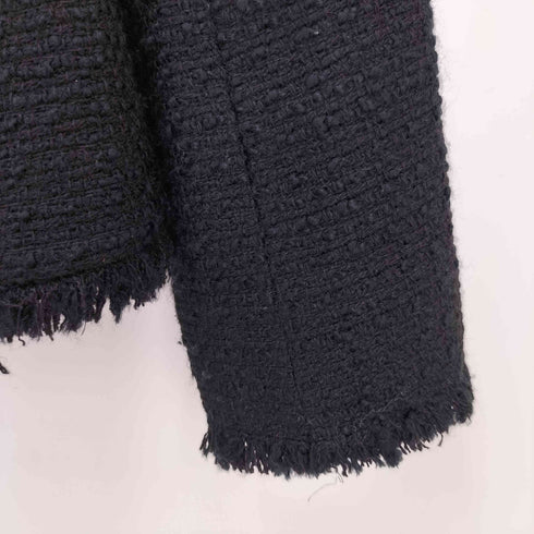 エイチアンドエム H&M ツイードノーカラージャケット レディース EUR:42