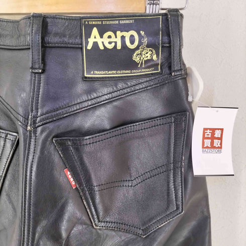 AERO LEATHER 初期タグ 90S STEERHIDE LEATHERパンツ メンズ US:28-29