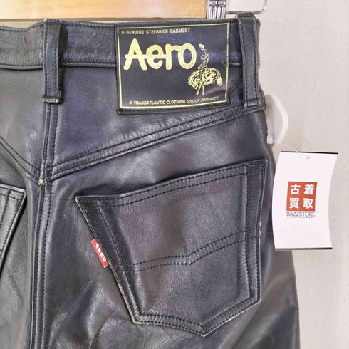 AERO LEATHER 初期タグ 90S STEERHIDE LEATHERパンツ メンズ US:28-29