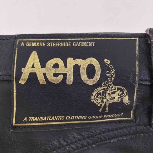 AERO LEATHER 初期タグ 90S STEERHIDE LEATHERパンツ メンズ US:28-29