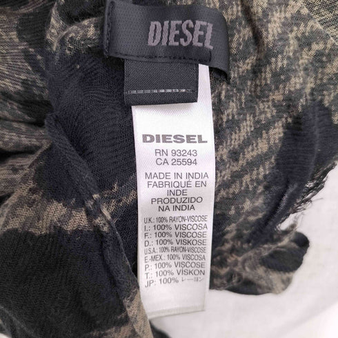 ディーゼル DIESEL 00S ビスコース100 レオパード柄 スカーフ Y2K レディース