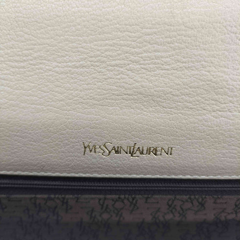 イヴサンローラン Yves Saint Laurent レザー ゴールドスタッズ 裏地ロゴ刺繍 ショルダーバッグ レディース
