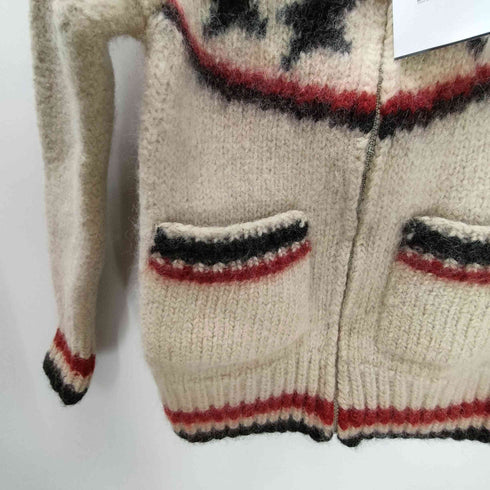 ヒステリックグラマー HYSTERIC GLAMOUR 90S 初期タグ バック キャラクター ジップアップ カウチン ニット ジャケット レディース FREE