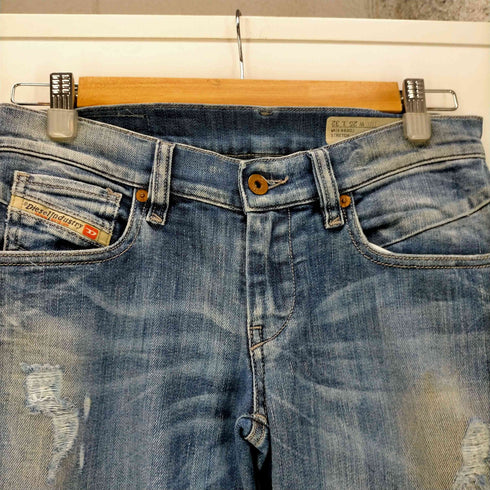 ディーゼル DIESEL Getlegg ダメージデニムパンツ レディース 25×32