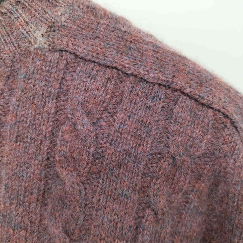 ニューヨーカー NEWYORKER HAND LOOM KNIT ケーブル編み メランジ ウールニット メンズ JPN:L