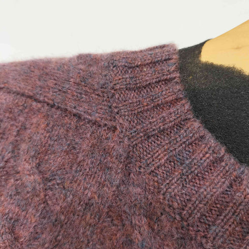 ニューヨーカー NEWYORKER HAND LOOM KNIT ケーブル編み メランジ ウールニット メンズ JPN:L