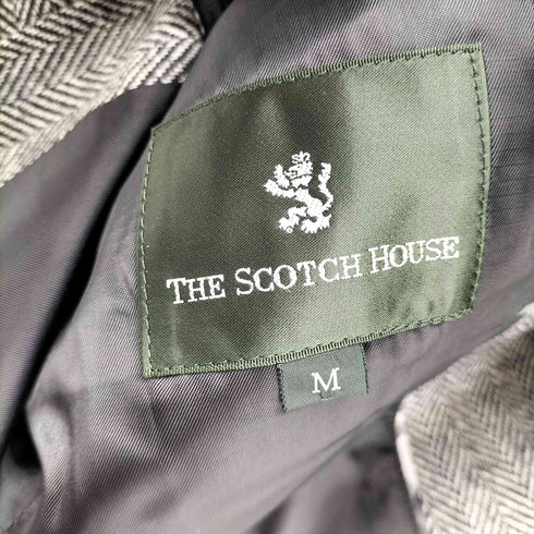 ザスコッチハウス The Scotch House 切替 ヘリンボーンツイル バスケットボタン 3B テーラードジャケット メンズ JPN:M