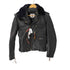 63 LEATHERS リアルレザー ファー ダブルライダースジャケット メンズ JPN:XS
