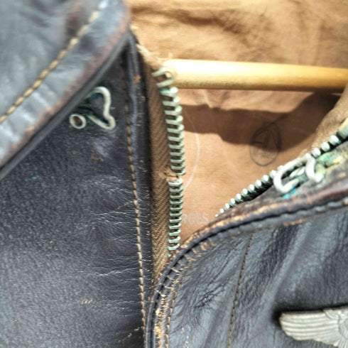 リアルマッコイズ REAL McCoyS J.A.DUBOW MFG コの字留め TALONジップ ピンバッチ A-2 レザージャケット Contract 1755 メンズ 40