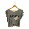 オープニングセレモニー OPENING CEREMONY ARMY ユーズドリメイク カットオフ 半袖Tシャツ カットソー Y2K レディース S