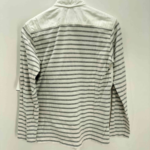 コムデギャルソンオム COMME des GARCONS HOMME AD2010 11SS ボーダーカットソー ドッキング L/S ボタンダウン シャツ メンズ JPN:S