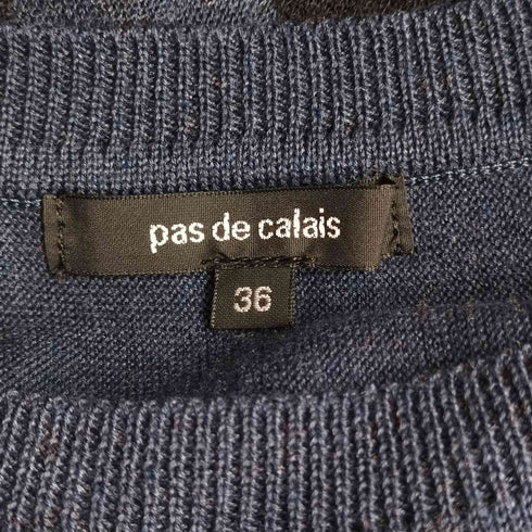 パドカレ pas de calais ドット柄 コットンニット レディース 36