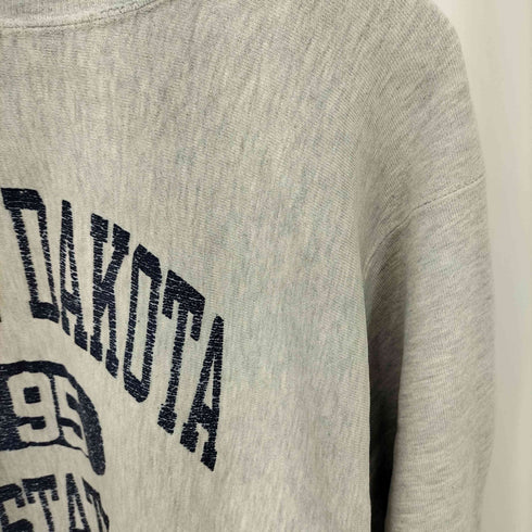 チャンピオン Champion 90s リメイク REVERSE WEAVE リバースウィーブ 刺繍タグ SOUTH DAKOTA 95 STATE 三段プリント クルーネックスウェット トレーナー レディース XL