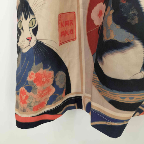 karaku 猫 総柄アロハシャツ メンズ JPN:XL