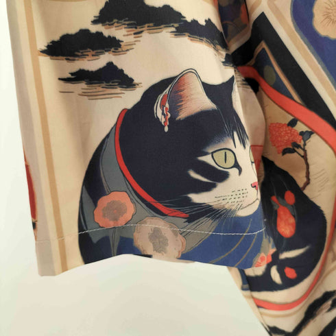 karaku 猫 総柄アロハシャツ メンズ JPN:XL