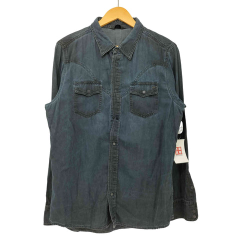 ディーゼル DIESEL SODERA ヴィンテージ加工 スナップボタン ウエスタン デニムワークシャツ メンズ import:L