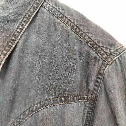 ディーゼル DIESEL SODERA ヴィンテージ加工 スナップボタン ウエスタン デニムワークシャツ メンズ import:L