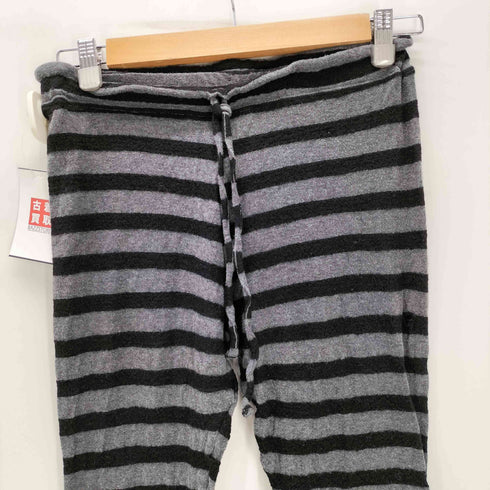 ワイズ Ys ウール コットン 混紡 ボーダー イージー パンツ インナー タイツ レギンス レディース JPN:2