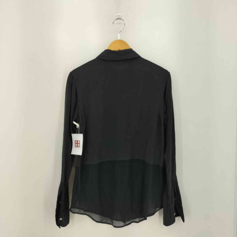 ティーバイアレキサンダーワン T by Alexander Wang シアードッキング シルクレギュラーカラー 長袖シャツ レディース S