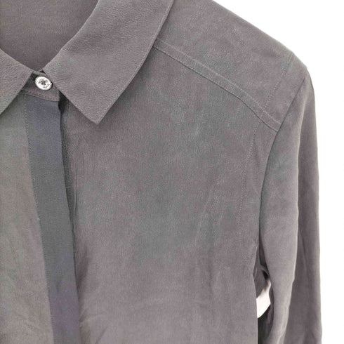 ティーバイアレキサンダーワン T by Alexander Wang シアードッキング シルクレギュラーカラー 長袖シャツ レディース S