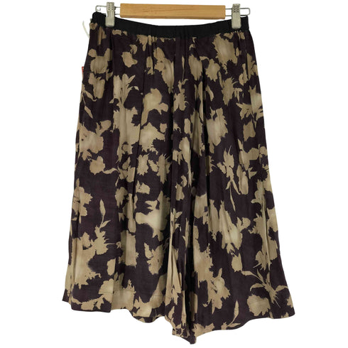 パドカレ pas de calais レーヨン総柄プリント プリーツスカート レディース 38