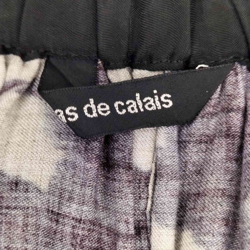 パドカレ pas de calais レーヨン総柄プリント プリーツスカート レディース 38