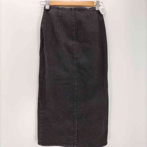 ラルフローレン RALPH LAUREN COUNTRY 90S コットン ブラック デニム ロング 巻き ラップスカート レディース 9