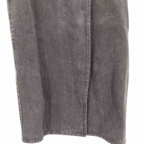 ラルフローレン RALPH LAUREN COUNTRY 90S コットン ブラック デニム ロング 巻き ラップスカート レディース 9