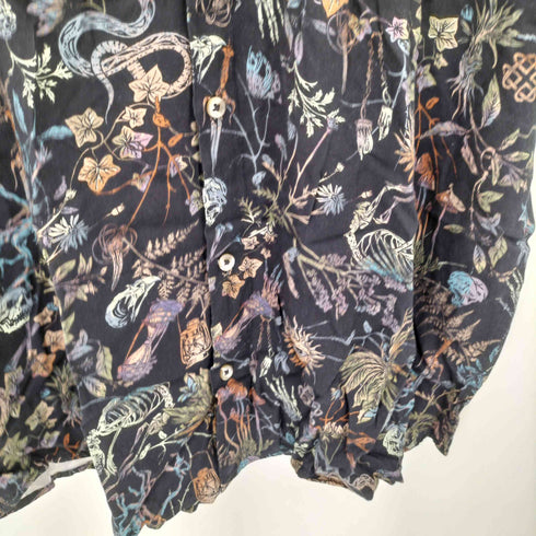 MICHAEL ALEXANDER レーヨン スカル総柄半袖シャツ メンズ 3XL