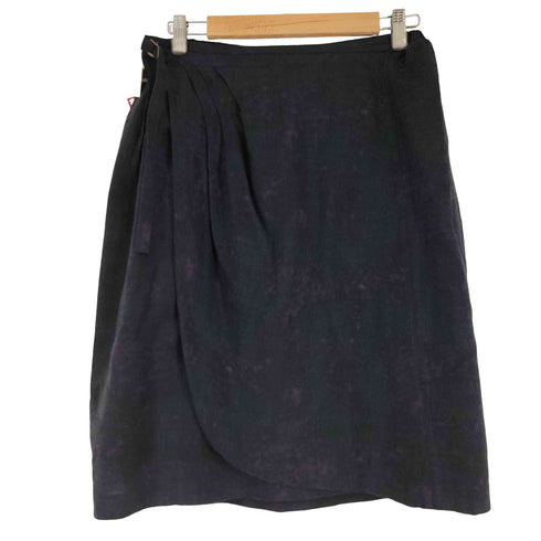 パドカレ pas de calais ウール総柄プリント ラップスカート レディース 38