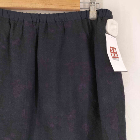 パドカレ pas de calais ウール総柄プリント ラップスカート レディース 38