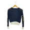 CaNARI スカーフエルボーパッチ ローゲージシルクニットセーター domestic レディース