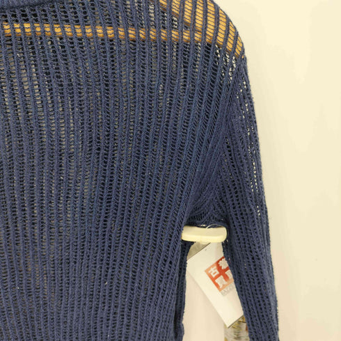 CaNARI スカーフエルボーパッチ ローゲージシルクニットセーター domestic レディース