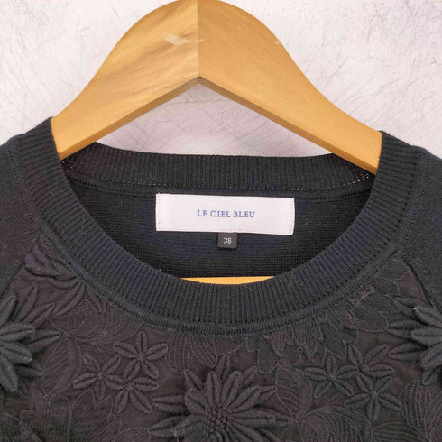 ルシェルブルー LE CIEL BLEU 刺繍ワッペンニット レディース JPN:38