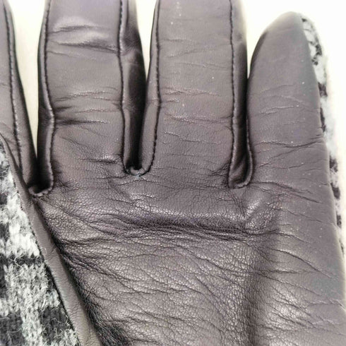 モンクレール MONCLER レザー切替 ニットグローブ メンズ