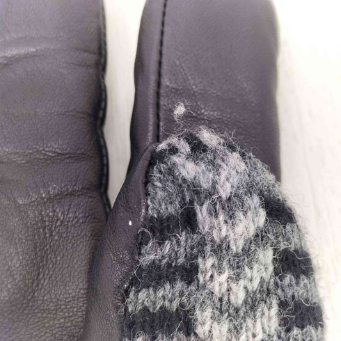 モンクレール MONCLER レザー切替 ニットグローブ メンズ
