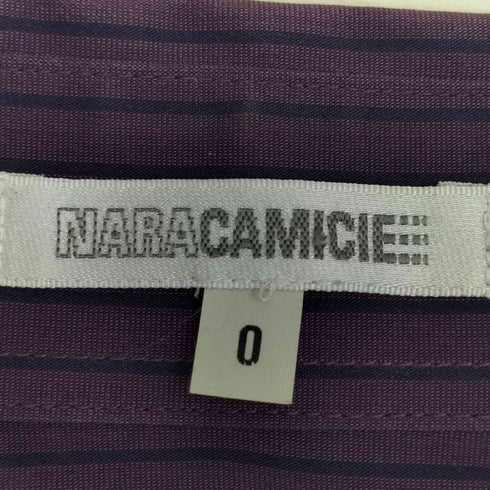 ナラカミーチェ NARACAMICIE ストライプ 長袖フリルブラウス レディース JPN:0