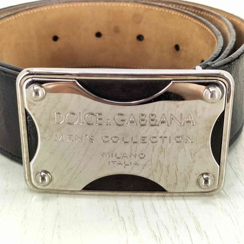 ドルチェアンドガッバーナ DOLCE&GABBANA 本革 レザーベルト メンズ 90CM 36NCH