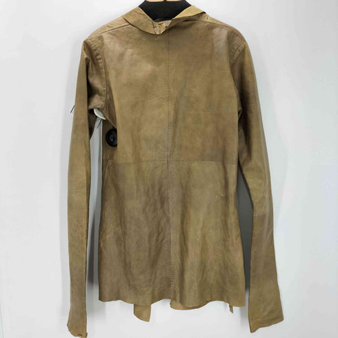 エカム EKAM 00S Y2K 羊皮 シープレザー 背抜き ロングスリーブ ボタンレス テーラードジャケット メンズ JPN:M