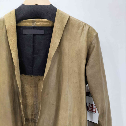 エカム EKAM 00S Y2K 羊皮 シープレザー 背抜き ロングスリーブ ボタンレス テーラードジャケット メンズ JPN:M