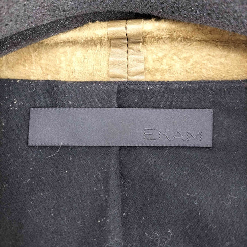 エカム EKAM 00S Y2K 羊皮 シープレザー 背抜き ロングスリーブ ボタンレス テーラードジャケット メンズ JPN:M