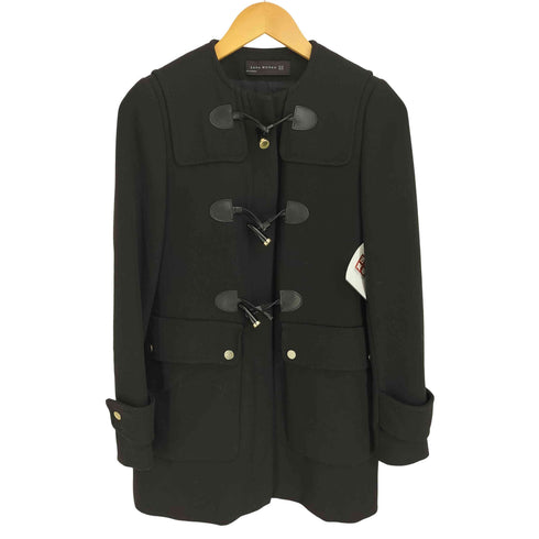ザラ ZARA ノーカラー ジップアップ ダッフルコート レディース import:XS