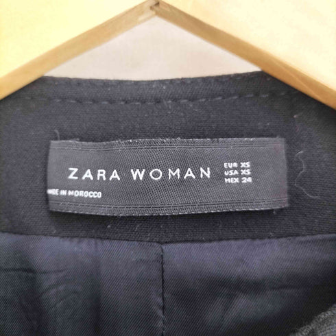 ザラ ZARA ノーカラー ジップアップ ダッフルコート レディース import:XS