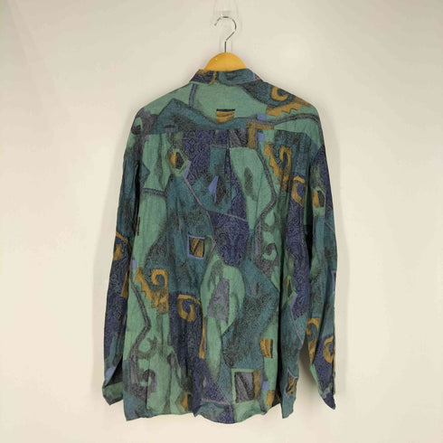 Rinaldo ペイズリー 幾何学 総柄 胸ポケット ワイドシルエット シャツ メンズ import:XL