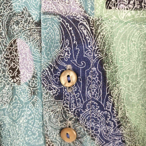 Rinaldo ペイズリー 幾何学 総柄 胸ポケット ワイドシルエット シャツ メンズ import:XL