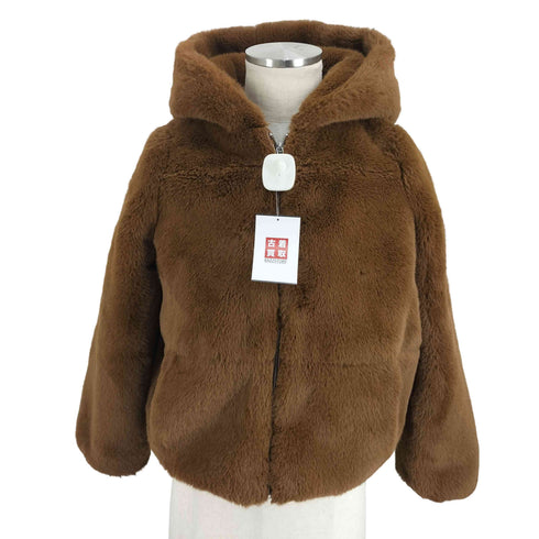 ザラ ZARA 裏地キルティング フェイクファージャケット/コート レディース import:S