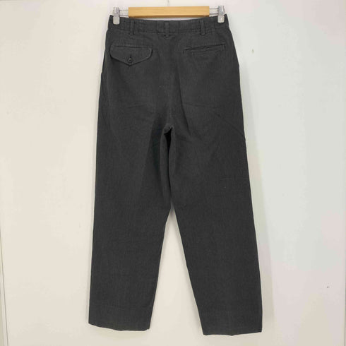 コムデギャルソンオム COMME des GARCONS HOMME 80s AD表記無 金文字タグ archive カスリ 2タック コットン センタープレス ワイド テーパード スラックス メンズ JPN:M