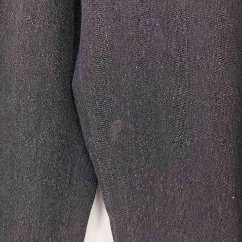 コムデギャルソンオム COMME des GARCONS HOMME 80s AD表記無 金文字タグ archive カスリ 2タック コットン センタープレス ワイド テーパード スラックス メンズ JPN:M
