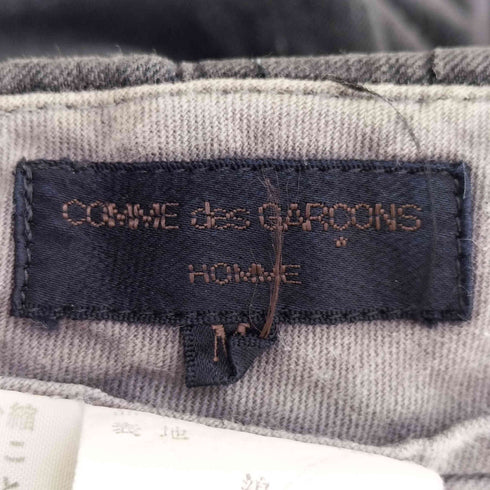 コムデギャルソンオム COMME des GARCONS HOMME 80s AD表記無 金文字タグ archive カスリ 2タック コットン センタープレス ワイド テーパード スラックス メンズ JPN:M